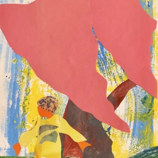 Girl under Cherry Tree Collage 2024