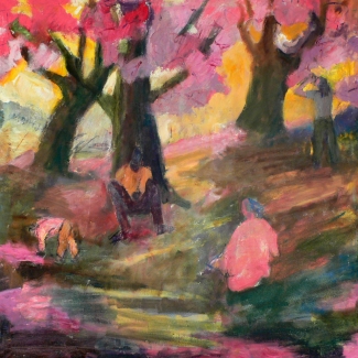Cherries Oil 30\" x 30\" 2011