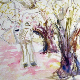 Man under Cherries