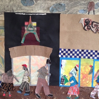 Brooklyn Street 22" x 30" collage 2016
