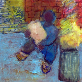 Homeless Man 14\" x 11\" 2017